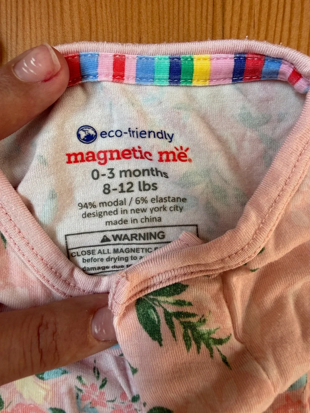 Magnetic Me Pink Floral Footie One-Piece